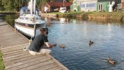 Thumbnail Joe feeding ducks